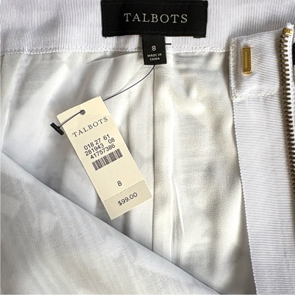 NWT Talbots Geometric Print Front Zip Pencil Skirt Size 8 Retail $99.00 - Picture 4 of 6